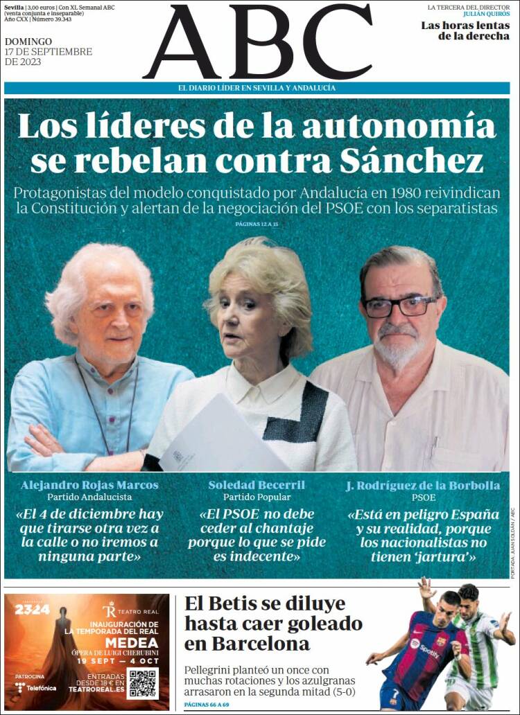 Portada de ABC - Sevilla (España)