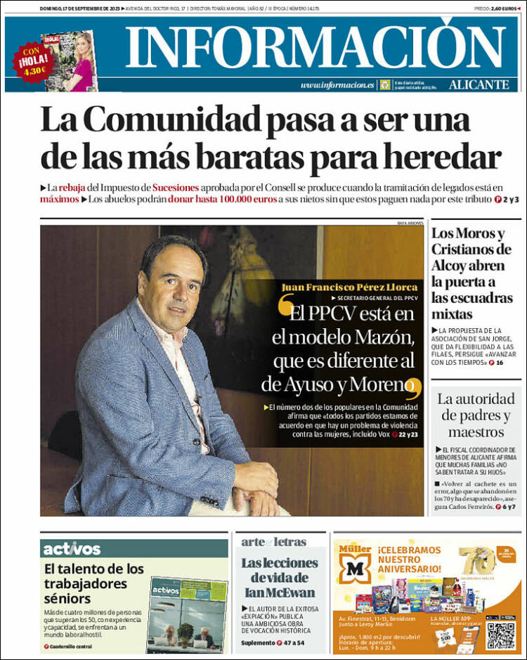 Portada de Diario Información (España)
