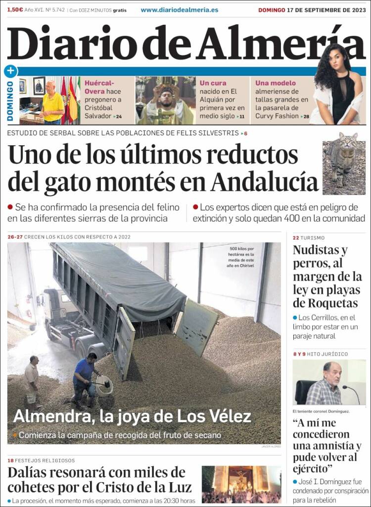 Portada de Diario de Almería (España)