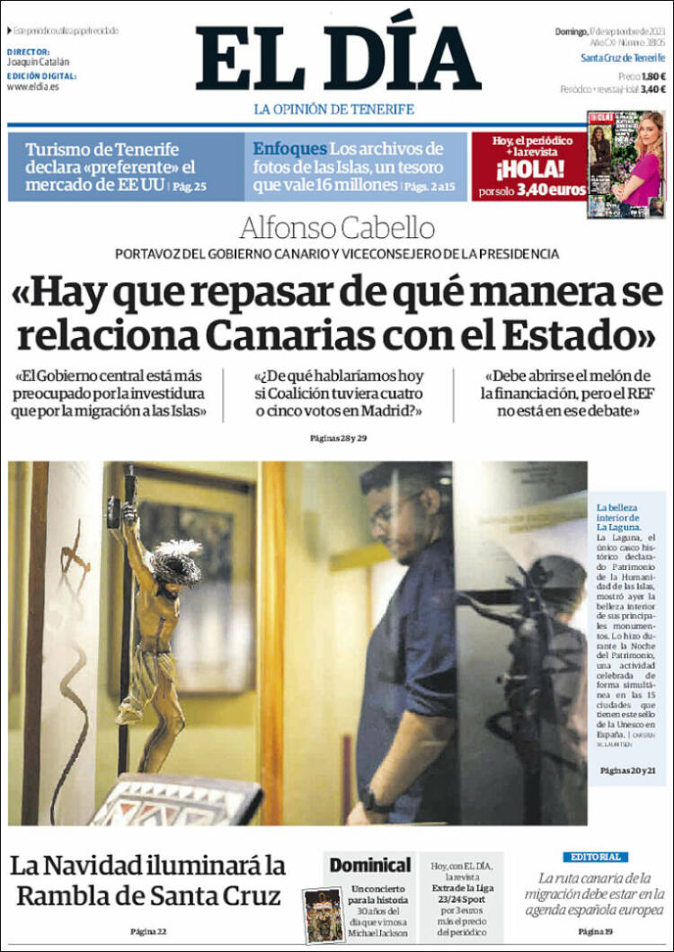 Portada de El Día (España)