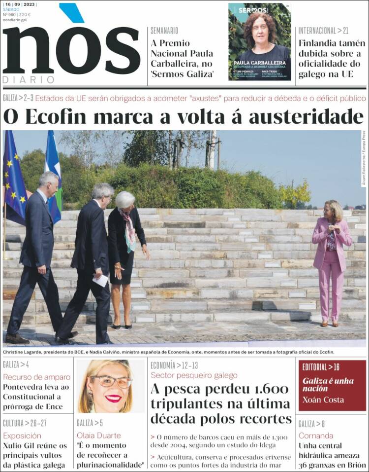 Portada de Nòs Diario (España)