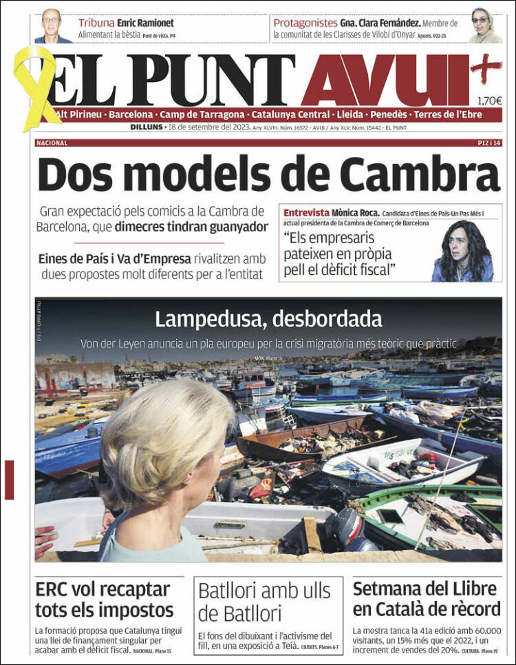 Portada de El Punt Avui (España)