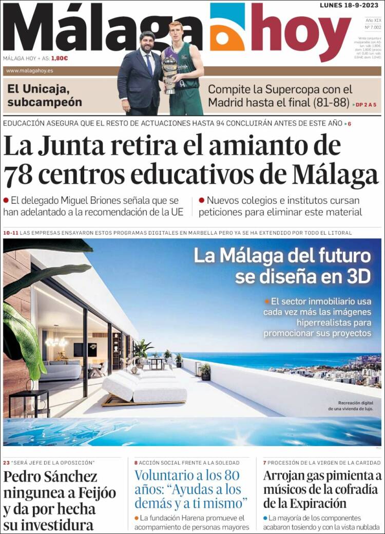 Portada de Málaga Hoy (España)