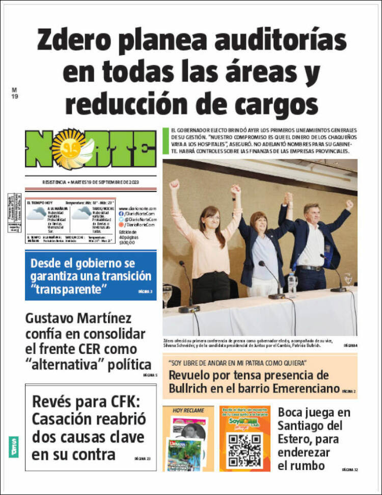 Portada de Diario Norte (Argentina)