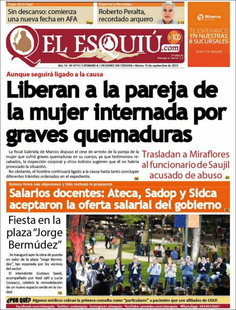 Portada de El Esquiu (Argentina)