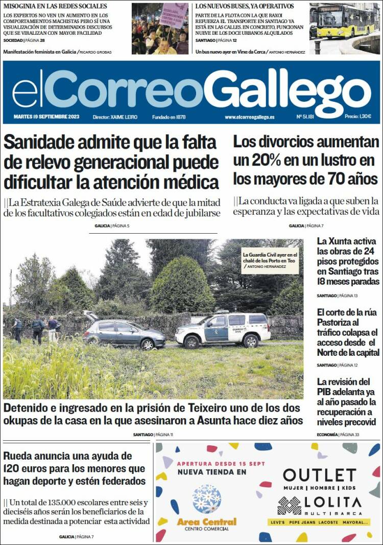 Portada de El Correo Gallego (Spain)