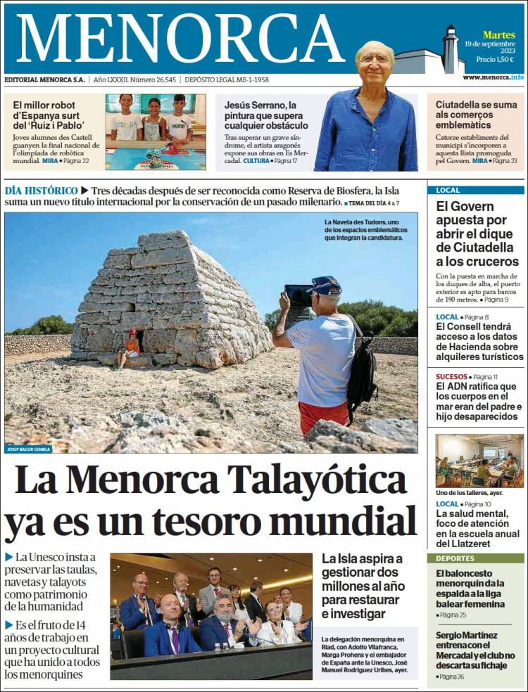 Portada de Menorca - Diario Insular (Spain)