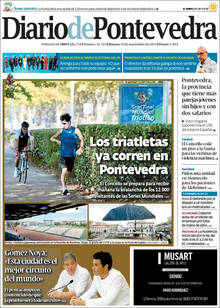 Portada de Diario de Pontevedra (Spain)