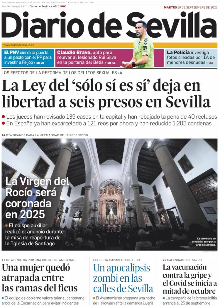 Portada de Diario de Sevilla (Spain)