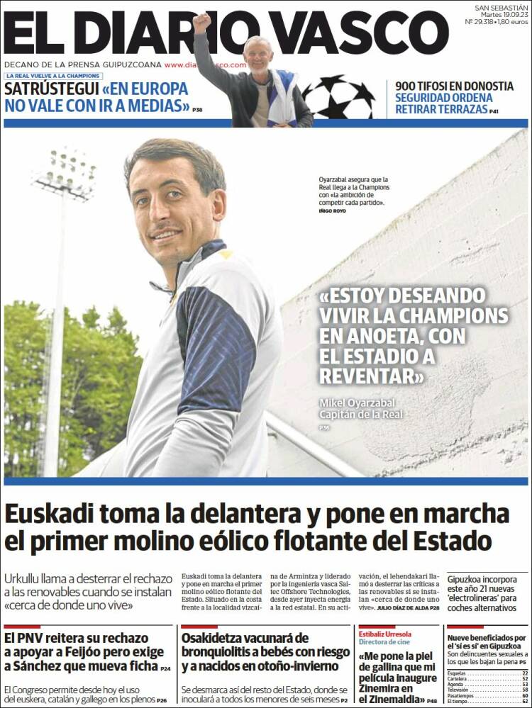 Portada de Diario Vasco (Spain)