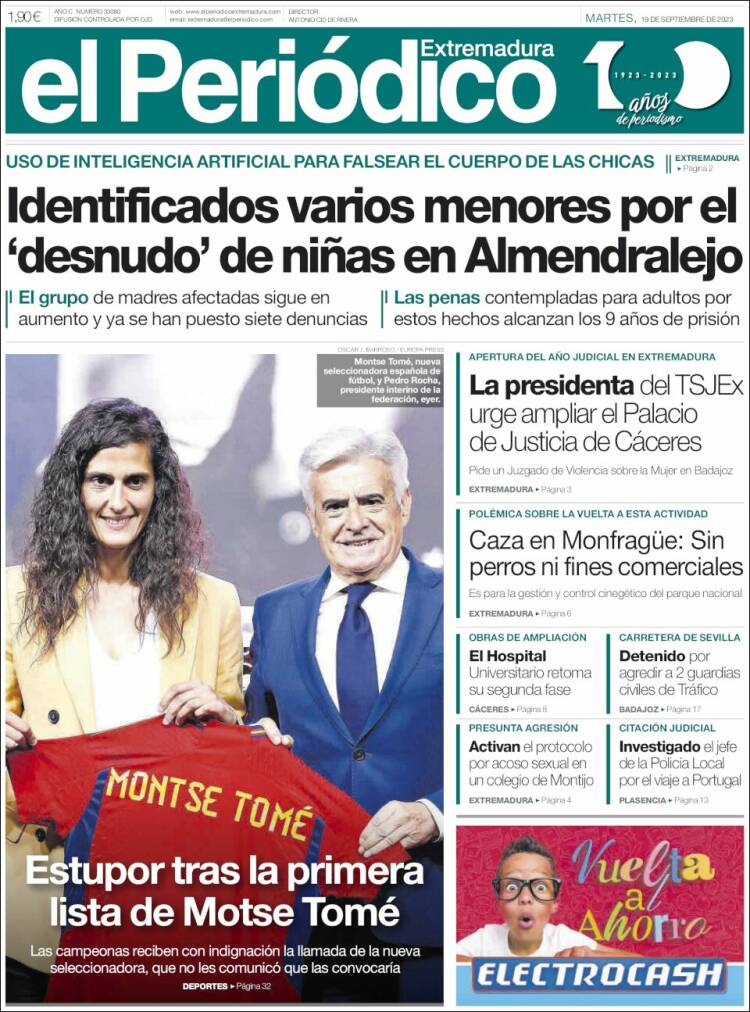 Portada de El Periódico de Extremadura (Spain)