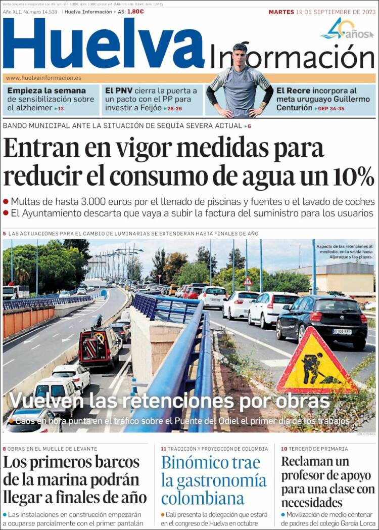 Portada de Huelva Información (Spain)