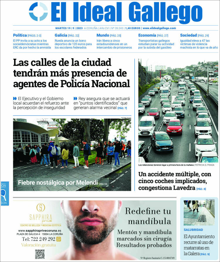 Portada de El Ideal Gallego (Spain)