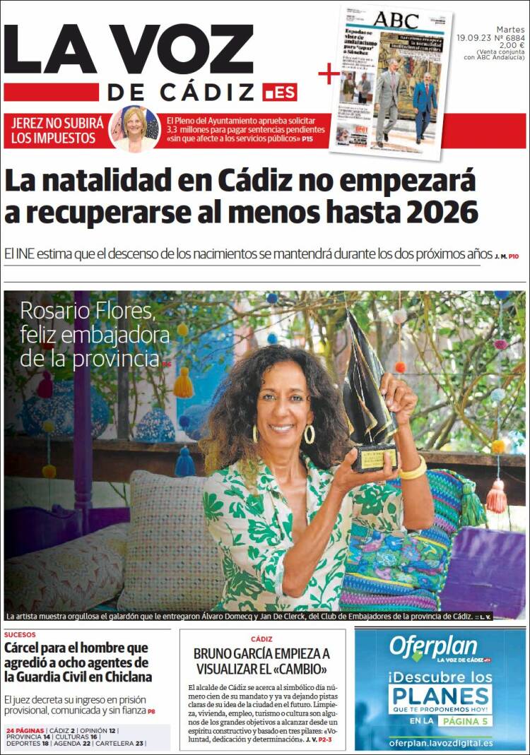 Portada de La Voz de Cádiz (Spain)