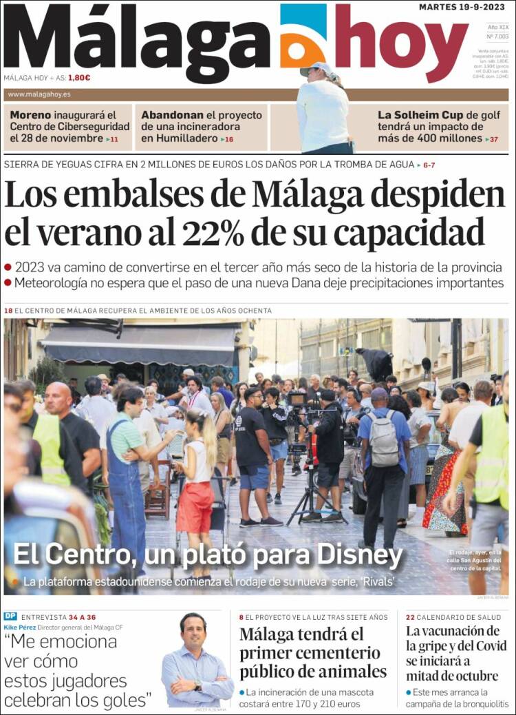 Portada de Málaga Hoy (Spain)