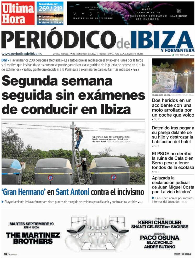 Portada de Periódico de Ibiza (Spain)