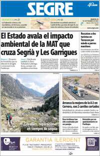 Portada de Segre  (Spain)