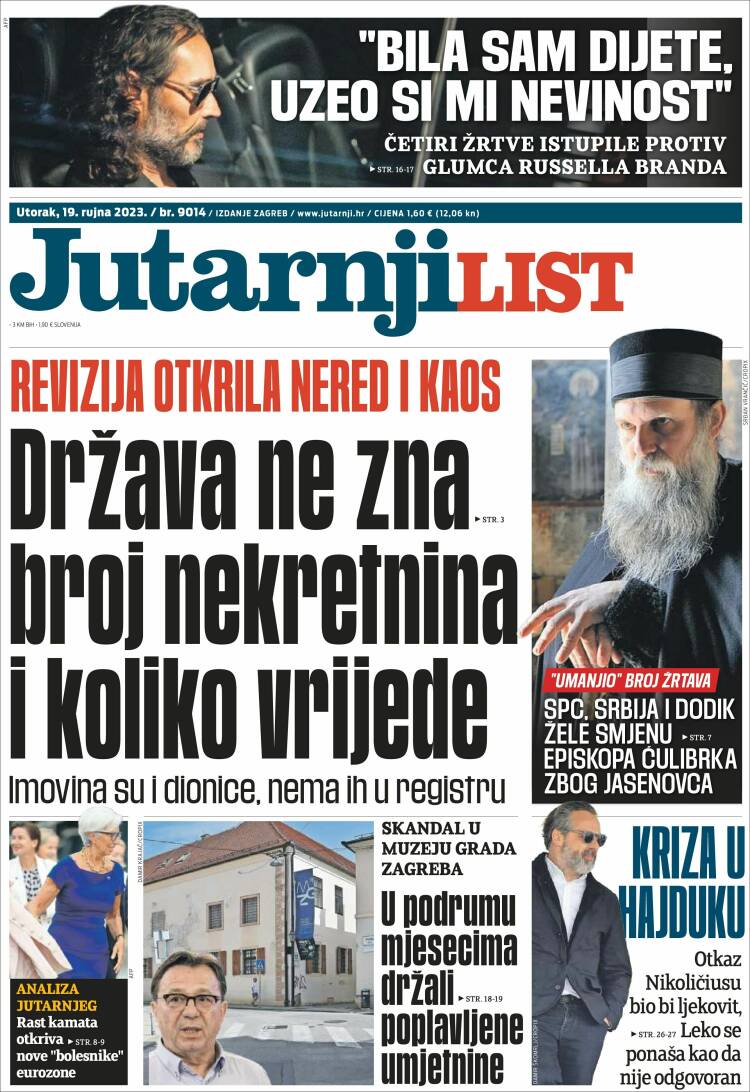 Portada de Jutarnji List (Croatia)