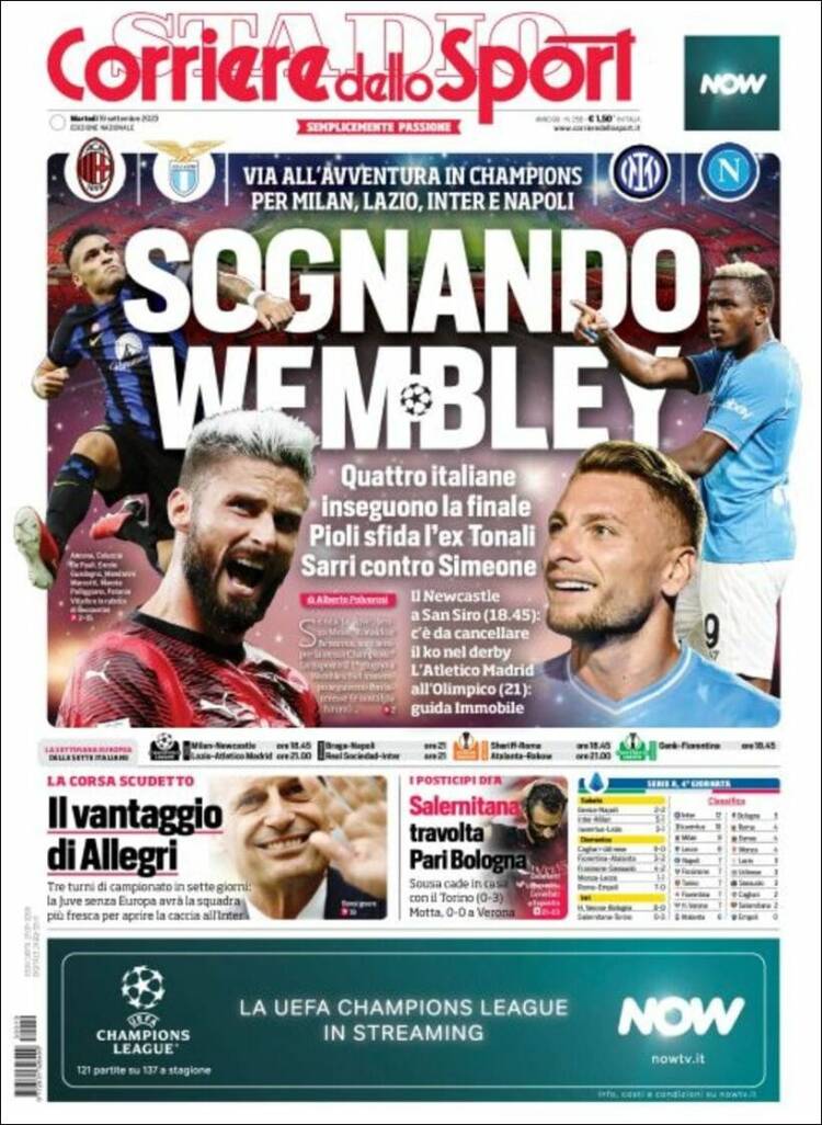 Portada de Corriere dello Sport (Italy)