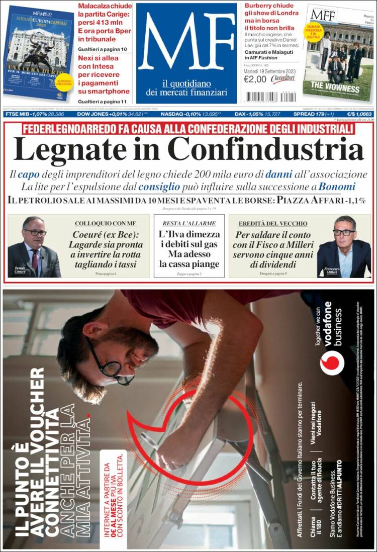 Portada de Milano Finanza (Italy)