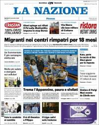 Portada de La Nazione (Italy)