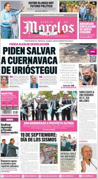 Portada de Diario de Morelos (Mexico)