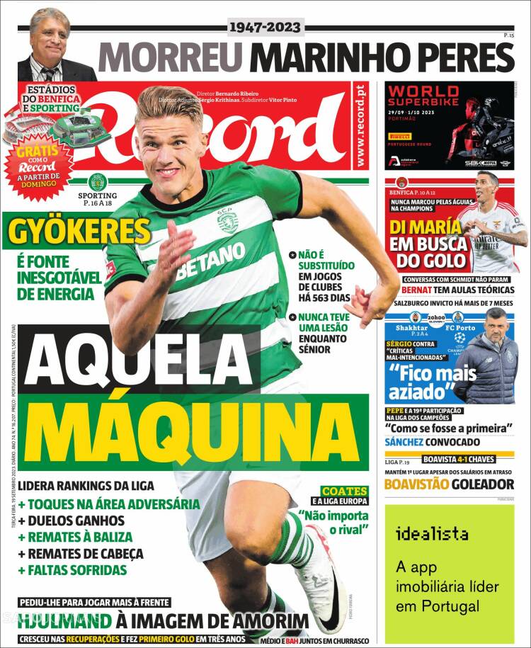 Portada de Record (Portugal)