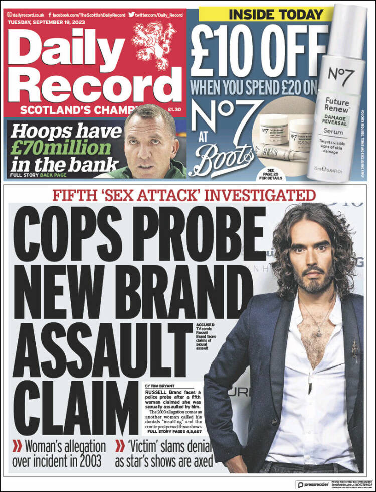 Portada de Daily Record (United Kingdom)