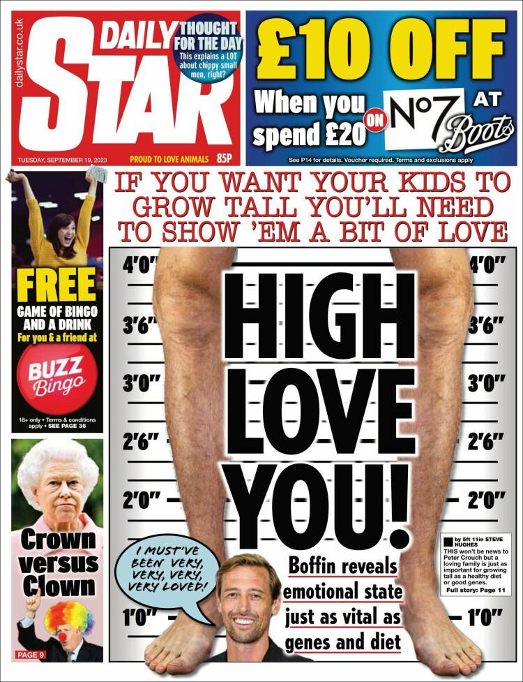 Portada de Daily Star (United Kingdom)