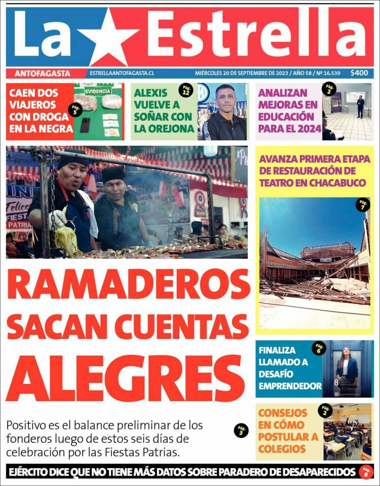 Portada de La Estrella del Norte (Chile)
