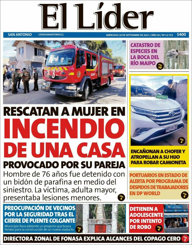 Portada de Lider de San Antonio (Chile)