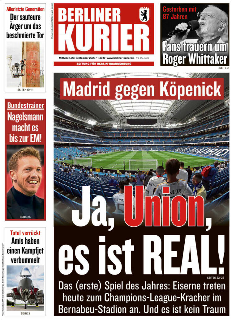 Portada de Berliner Kurier - Startseite BK (Alemania)