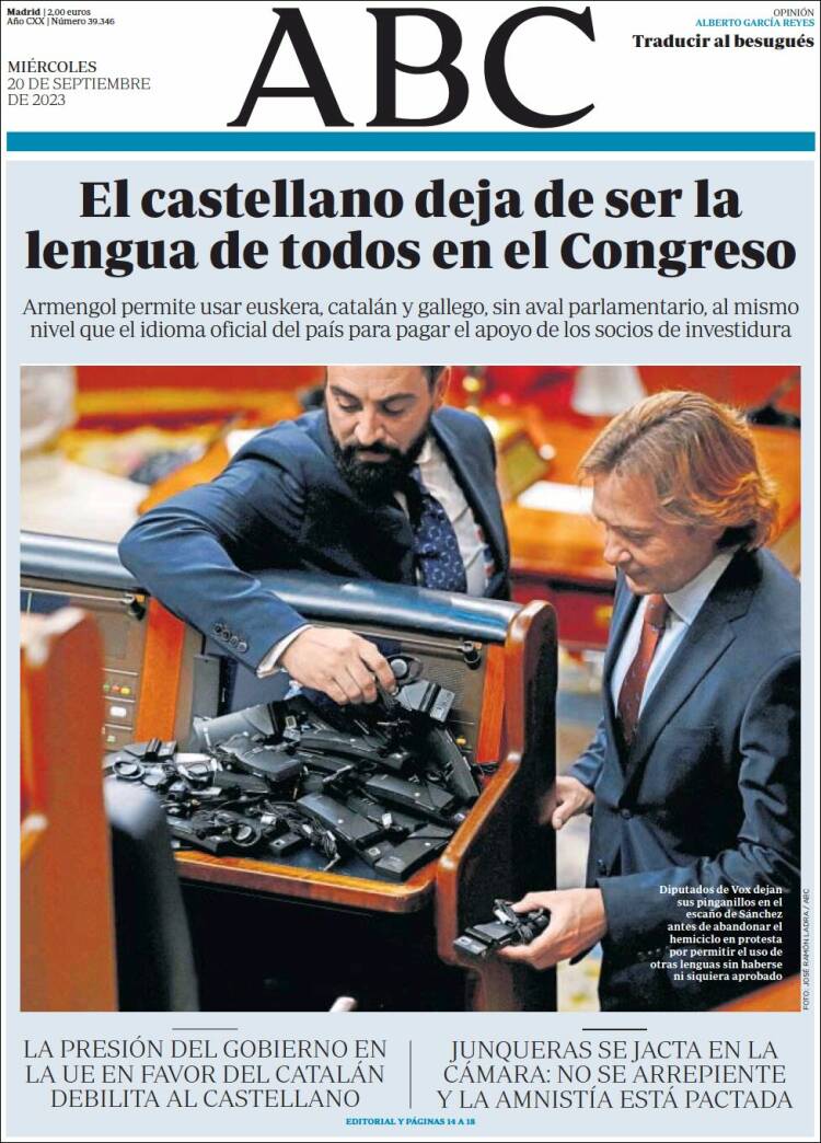 Portada de ABC (España)