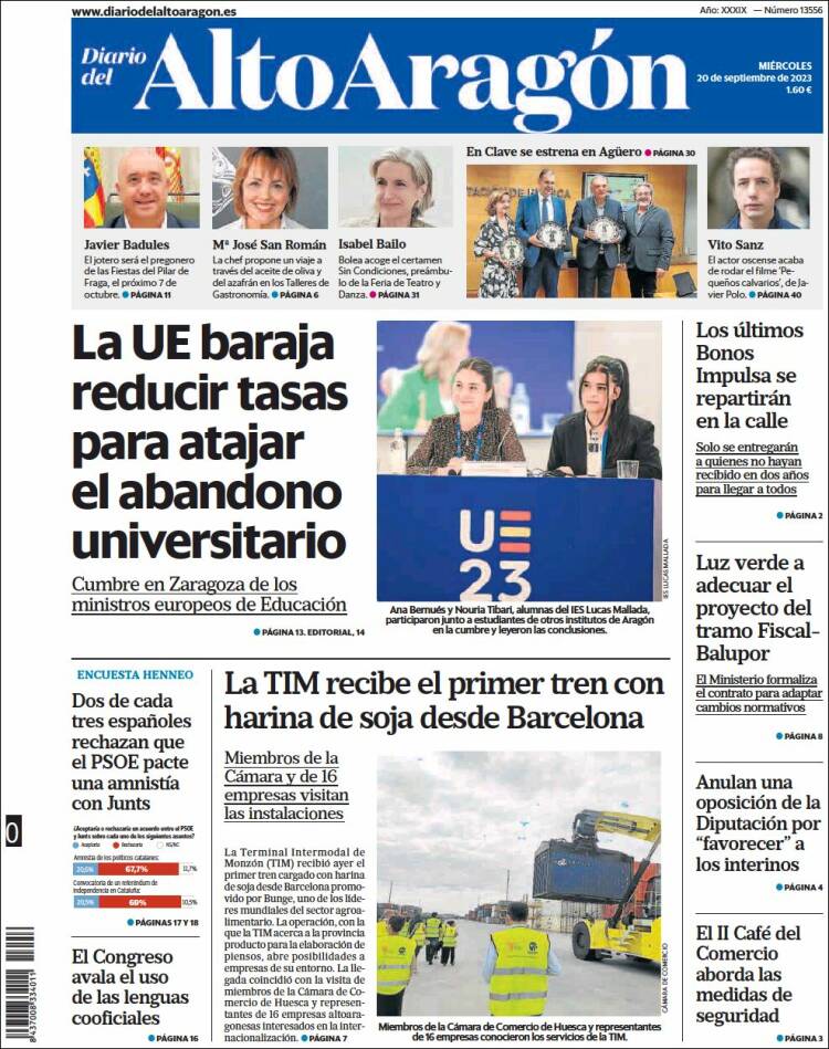 Portada de Diario del AltoAragón (España)
