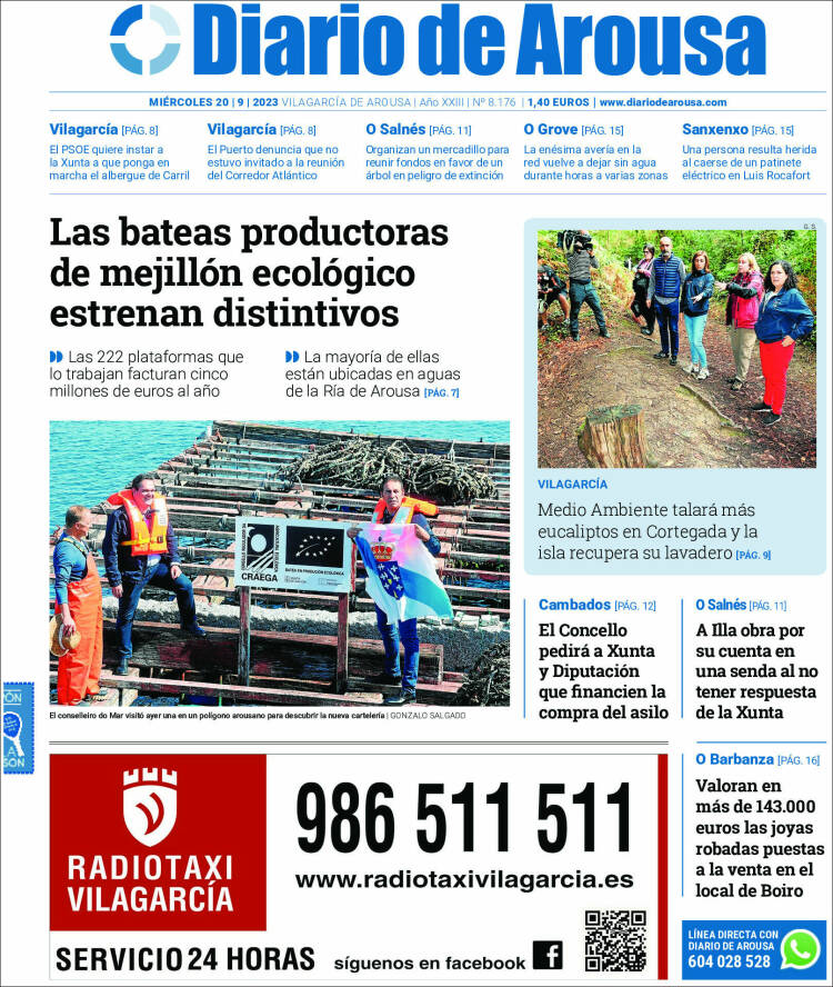 Portada de Diario de Arousa (España)