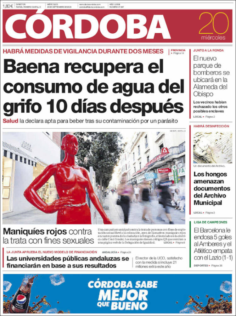 Portada de Diario de Córdoba (España)