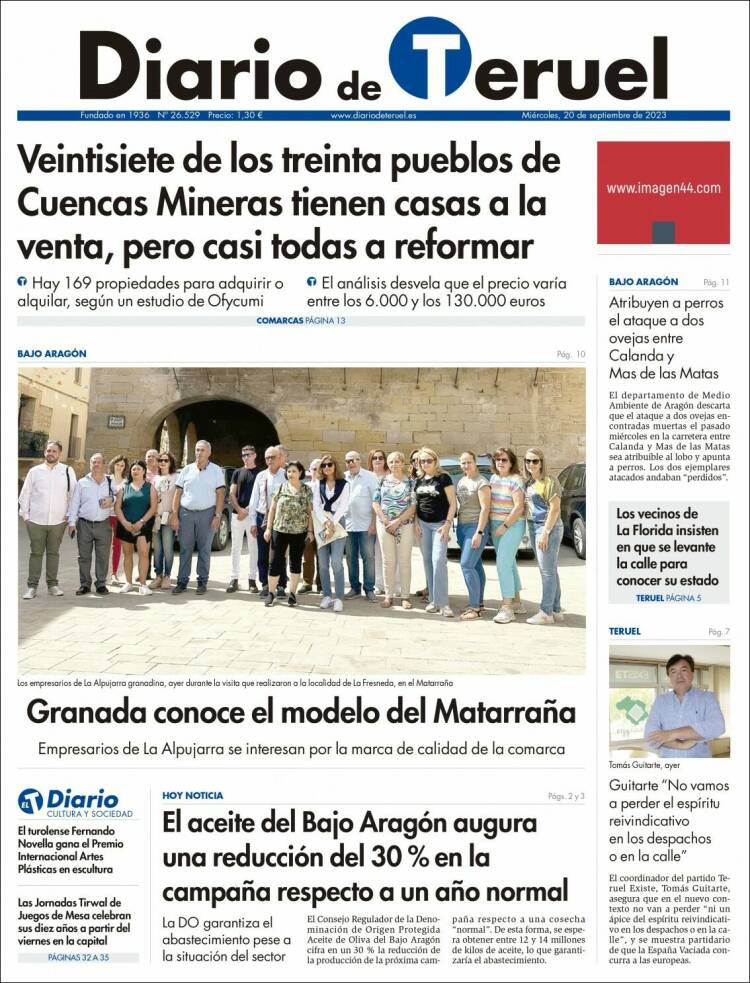 Portada de Diario de Teruel (España)