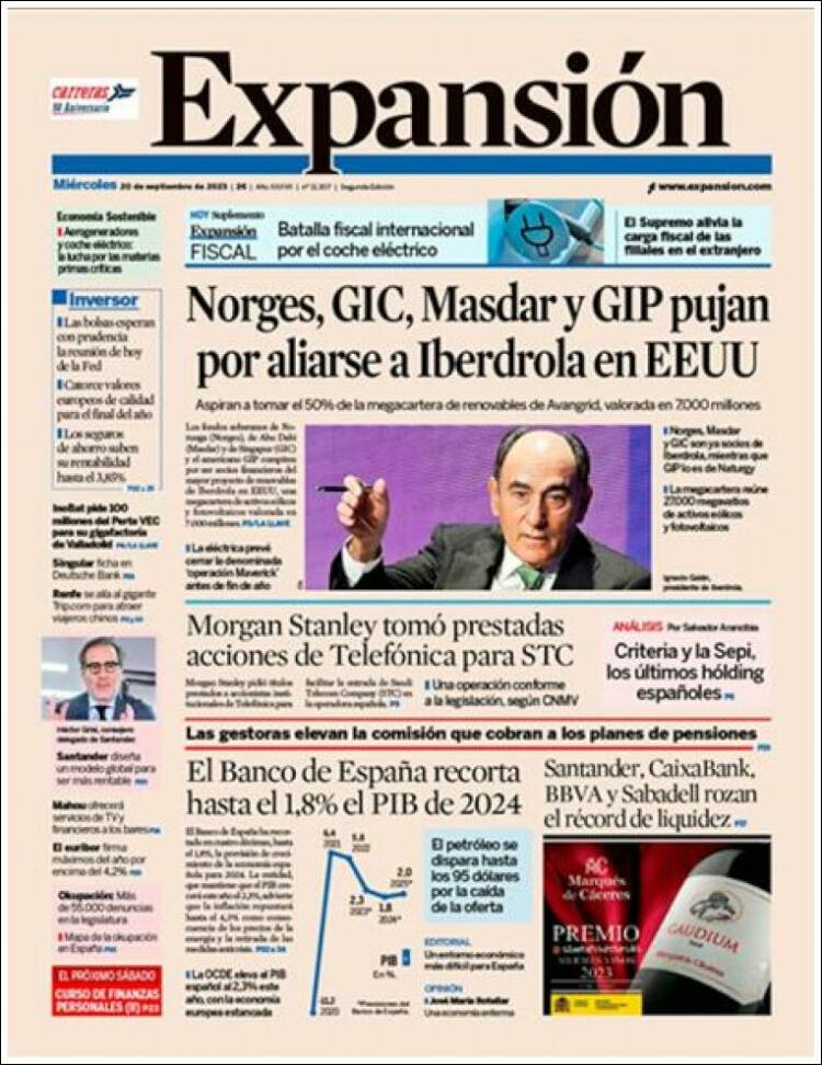 Portada de Expansión (Espa&ntilde;a)