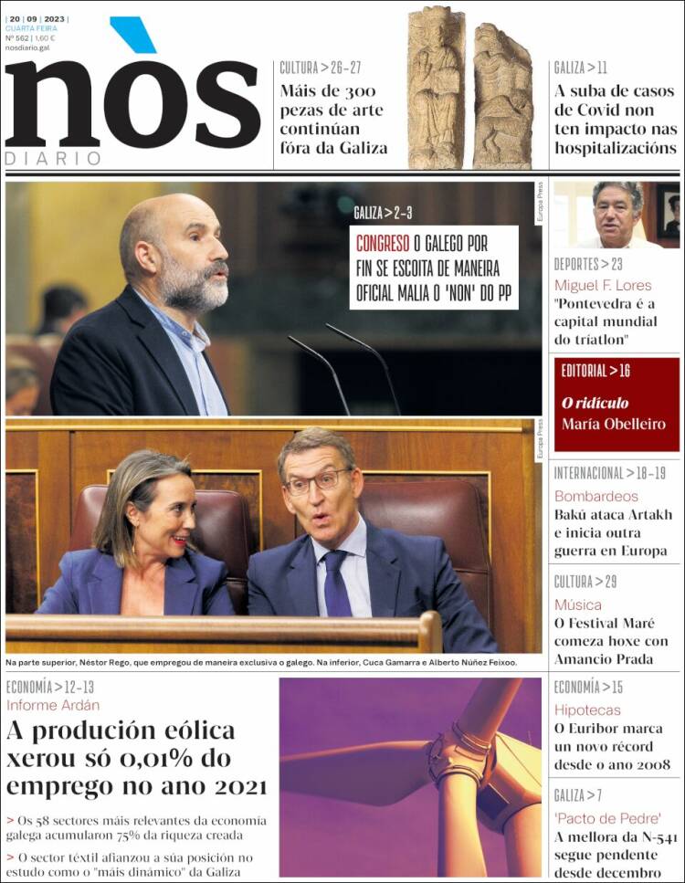 Portada de Nòs Diario (España)