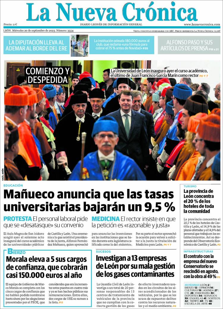 Portada de La Nueva Crónica (España)