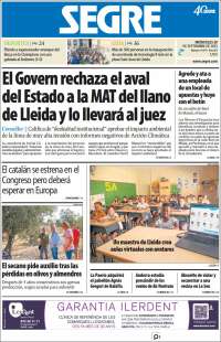 Portada de Segre  (España)