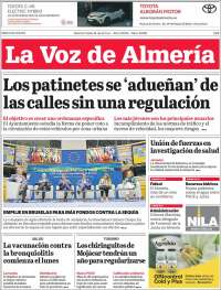 Portada de La Voz de Almería (España)