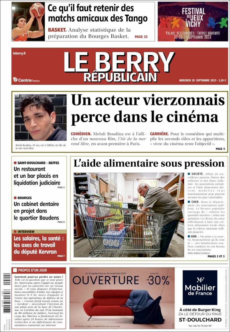 Portada de Berry Republicain (Francia)