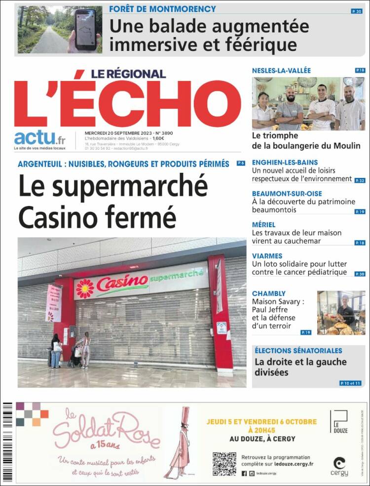 Portada de L'Echo de la Haute-Vienne (Francia)