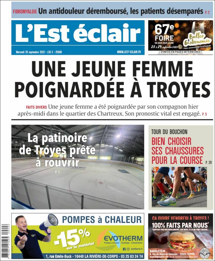 Portada de L'Est Eclair (Francia)