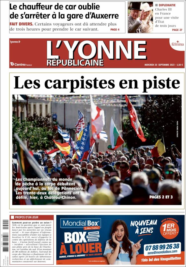 Portada de L'Yonne-Républicaine (Francia)