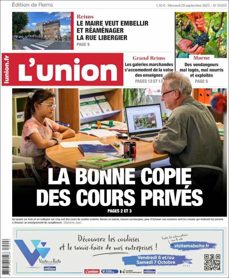 Portada de L'Union (Francia)