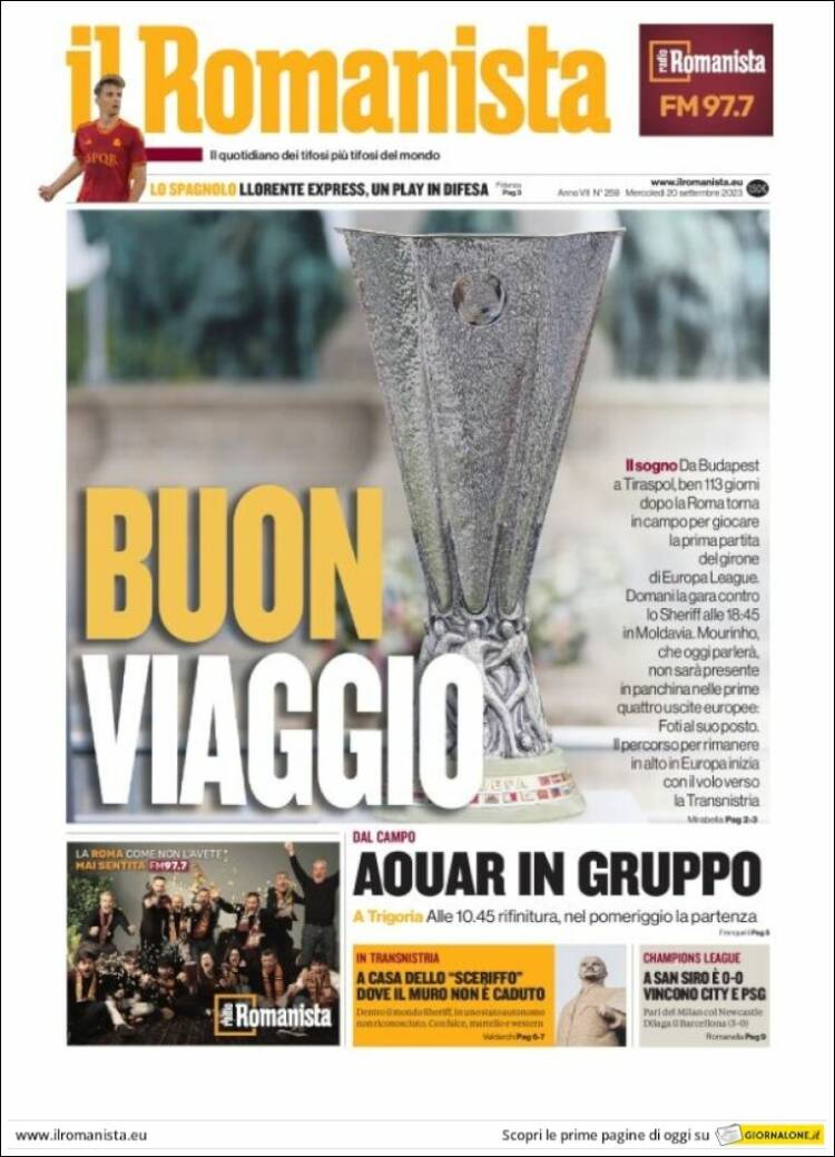 Portada de Romanista (Italia)