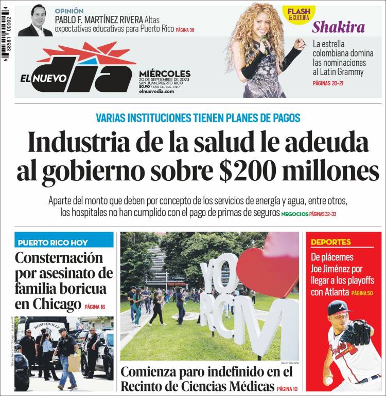 Portada de El Nuevo Día (Puerto Rico)