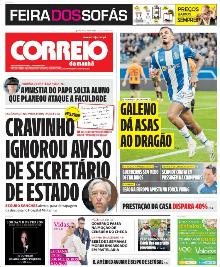 Portada de Correio da Manhã (Portugal)